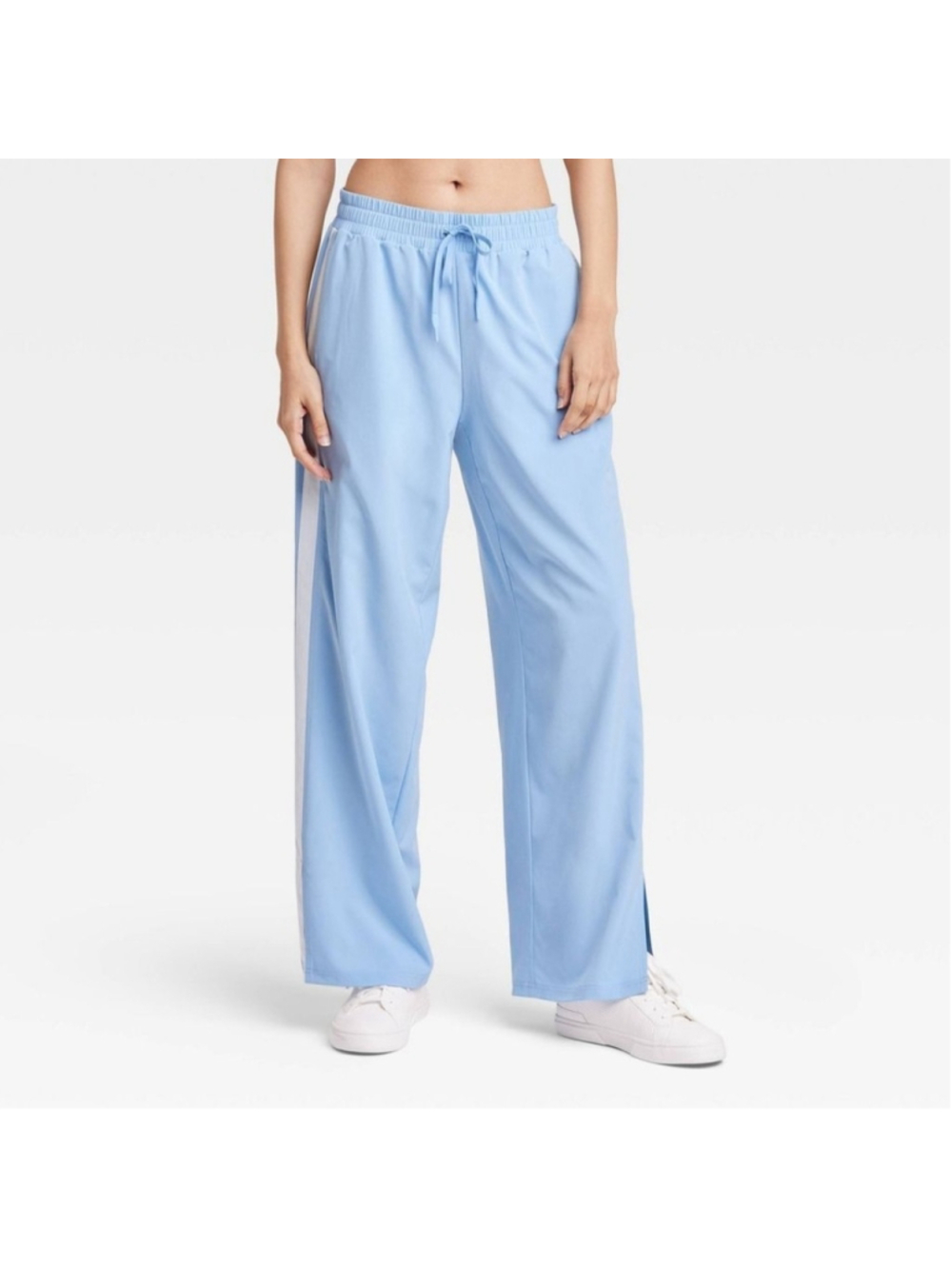 Joylab Piped Mid Rise Extra Long Lenght Split Hem Track Pants